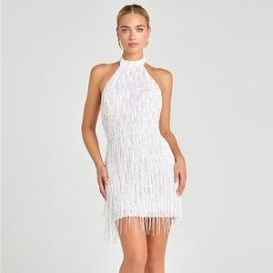 NADINE MERABI Elle White Dress